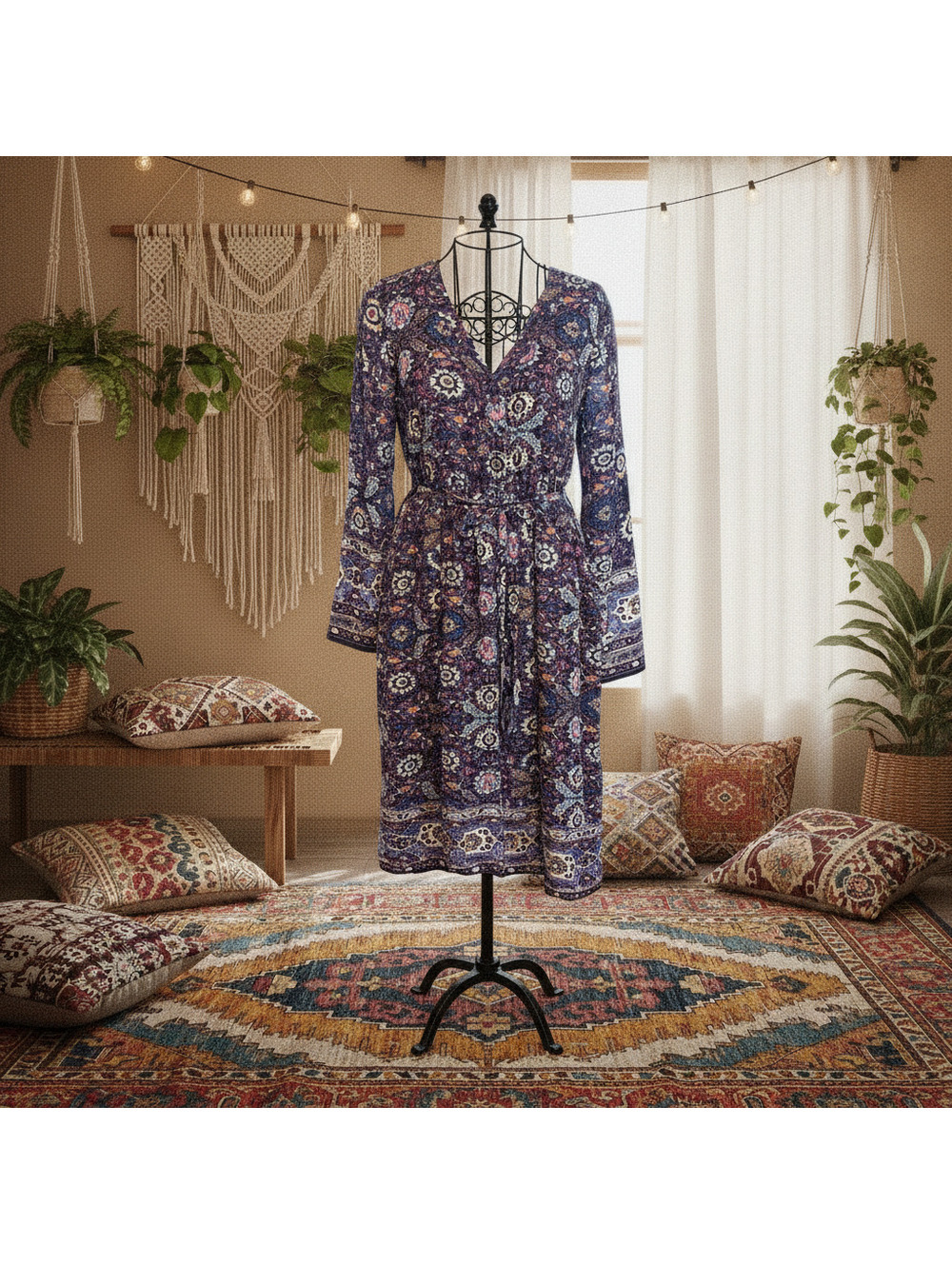 Lucky Brand Dress Floral Paisley Print Size S